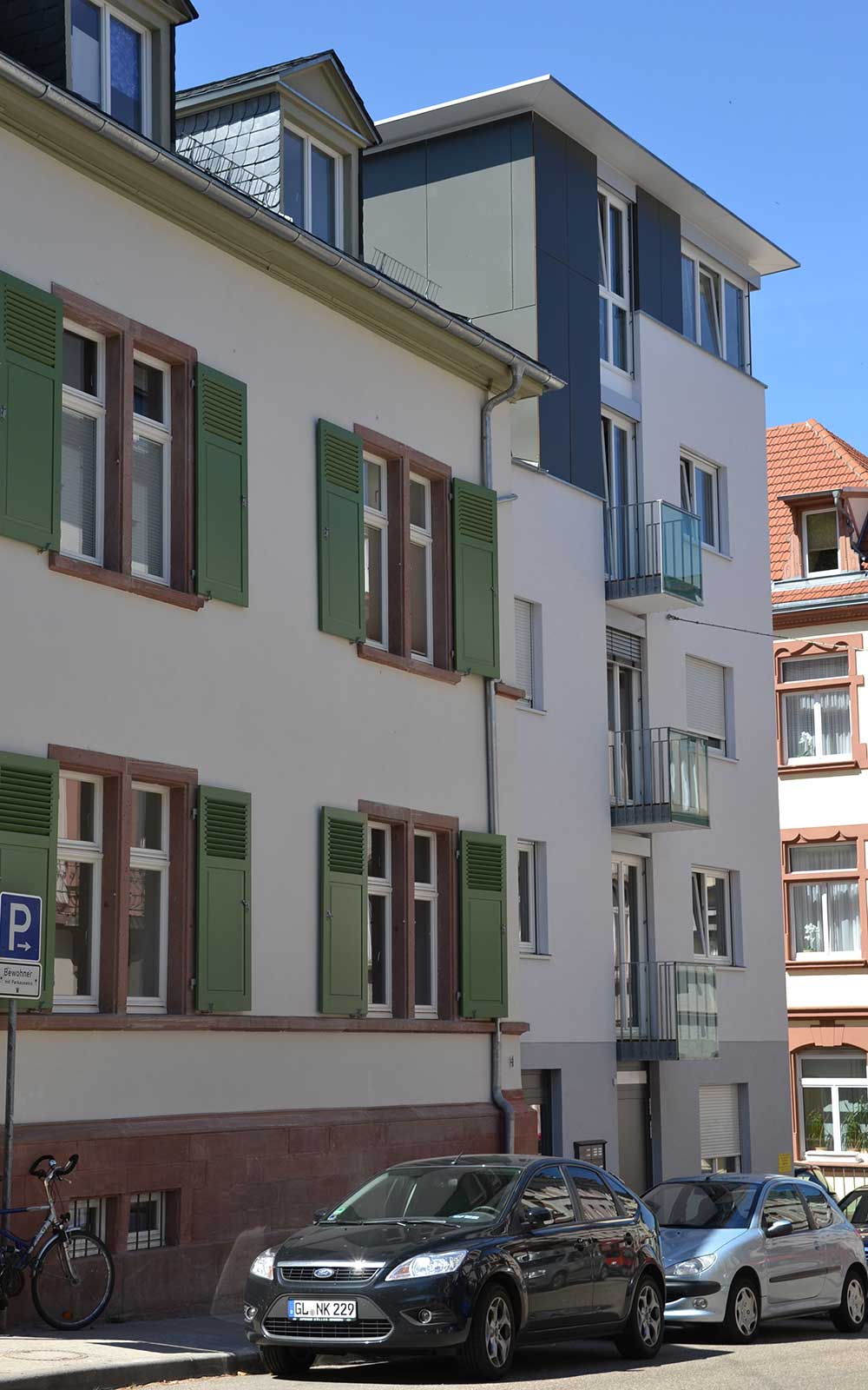 Mehrfamilienhaus in der Weststadt Heidelberg, Architekturbüro Kochhan und Weckbach